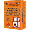 Маленькое фото товара - Кладочная смесь ТЕРРАКОТ Жаростойкая 20кг глино-шамотная Россия. Вариант №1