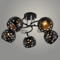 Маленькое фото товара - Люстра Lumis 5х60W E27 d560 h240 HN22 черный/хром. Вариант №1