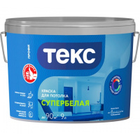 Фото товара - Краска в/д ТЕКС Профи 9л (14,3кг) д/потолка Россия