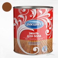Фото товара - Эмаль д/пола Расцвет 0,9кг золотисто-корич.быстросохнущая Россия (14)