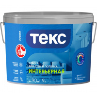 Фото товара - Краска в/д ТЕКС Профи 9л (13,6кг) интерьерная Россия