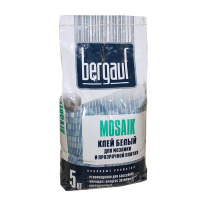 Фото товара - Клей BERGAUF Mozaik 5кг д/мозаики и прозр.плитки Россия