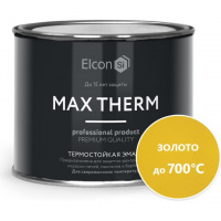 Фото товара - Эмаль термостойкая ELKON 700C 0.4кг золото Россия