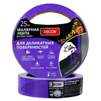 Фото товара - Скотч малярный DECOR 38ммх25м для деликат.работ в ассорт.
