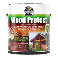 Фото товара - Пропитка д/дерева DUFA WOOD PROTECT декоративная тик 2,5л Россия