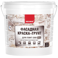 Фото товара - Грунт-краска Neomid фасадная 3 в1 для OSB 7кг
