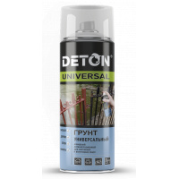 Фото товара - Грунт-аэрозоль алкидный DETON 520мл св-серый Россия