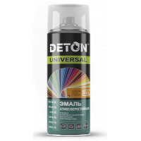 Фото товара - Эмаль-аэрозоль алкидная DETON 520мл красно-коричн.Россия