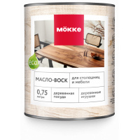 Фото товара - Масло-воск MOKKE д/столешниц и мебели 0,75л дуб Россия