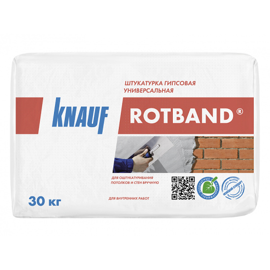 Большое фото товара - Штукатурная смесь KNAUF Ротбанд 30кг Россия, 00000001217. Вариант №1