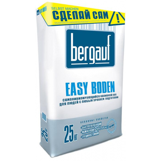 Большое фото товара - Самонивелирующий пол BERGAUF Easy Boden 25кг Россия, 00000006395. Вариант №1