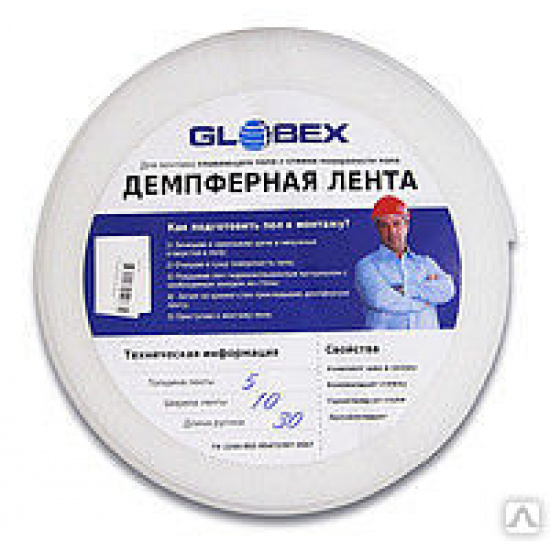 Большое фото товара - Лента демпферная GLOBEX 5х10х30м Россия, 00000010934. Вариант №1