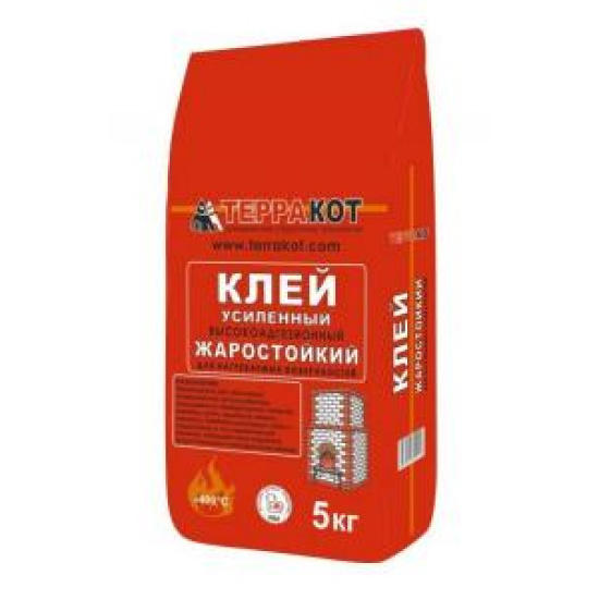 Большое фото товара - Клей ТЕРРАКОТ Жаростойкий 5кг усиленный Россия, 00000011879. Вариант №1