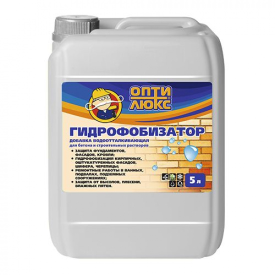 Большое фото товара - Гидрофобизатор ОПТИЛЮКС добавка водооттлкивающ.5л. Россия, 00000021935. Вариант №1