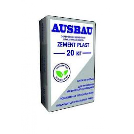 Большое фото товара - Штукатурная смесь AUSBAU Plast Zement 20кг Россия, 00000037598. Вариант №1