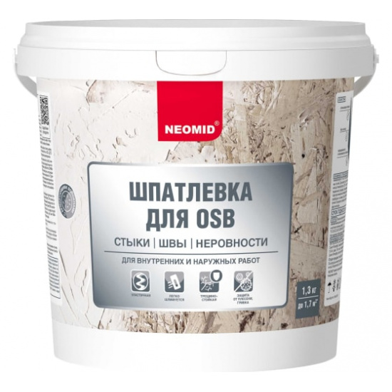 Большое фото товара - Шпатлевка Neomid д/плит OSB 7,0 кг Россия, 00000044090. Вариант №1