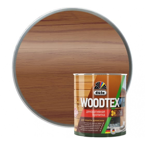Большое фото товара - Пропитка д/дерева DUFA WOODTEX декоративная махагон 0,9л Россия, 00000046083. Вариант №1