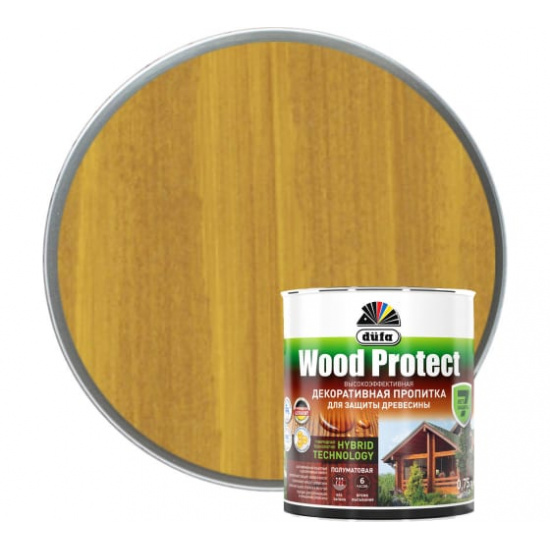 Большое фото товара - Пропитка д/дерева DUFA WOOD PROTECT декоративная сосна 0,75л Россия, 00000051820. Вариант №1
