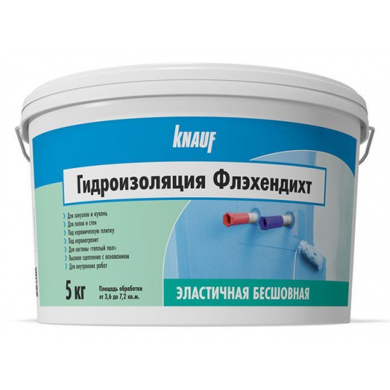 Большое фото товара - Гидроизоляция KNAUF Flachendicht латексная 5кг Россия, 00000062216. Вариант №1