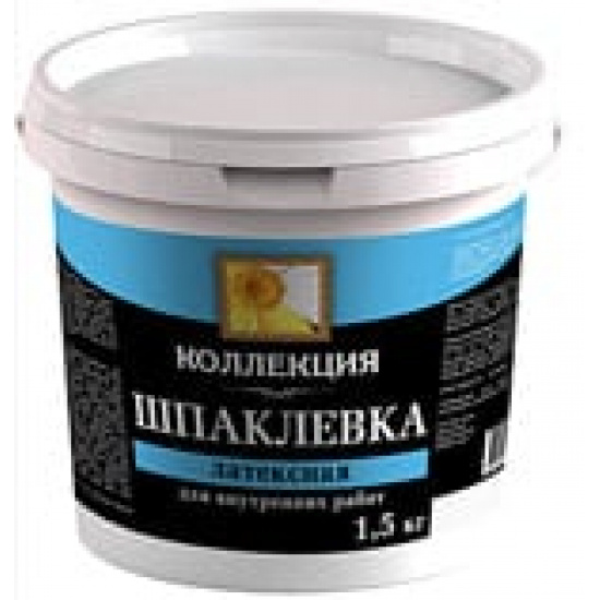Большое фото товара - Шпаклевка латексная КОЛЛЕКЦИЯ 1,5кг (ведро) Россия, 00000063219. Вариант №1